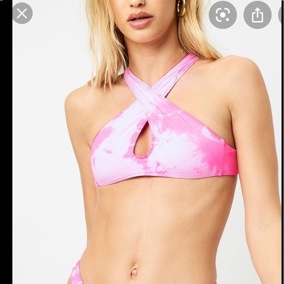 Frankie’s Bikinis X Sophia Richie Pink Sunny Tie dye bikini top XS - Picture 8 of 12